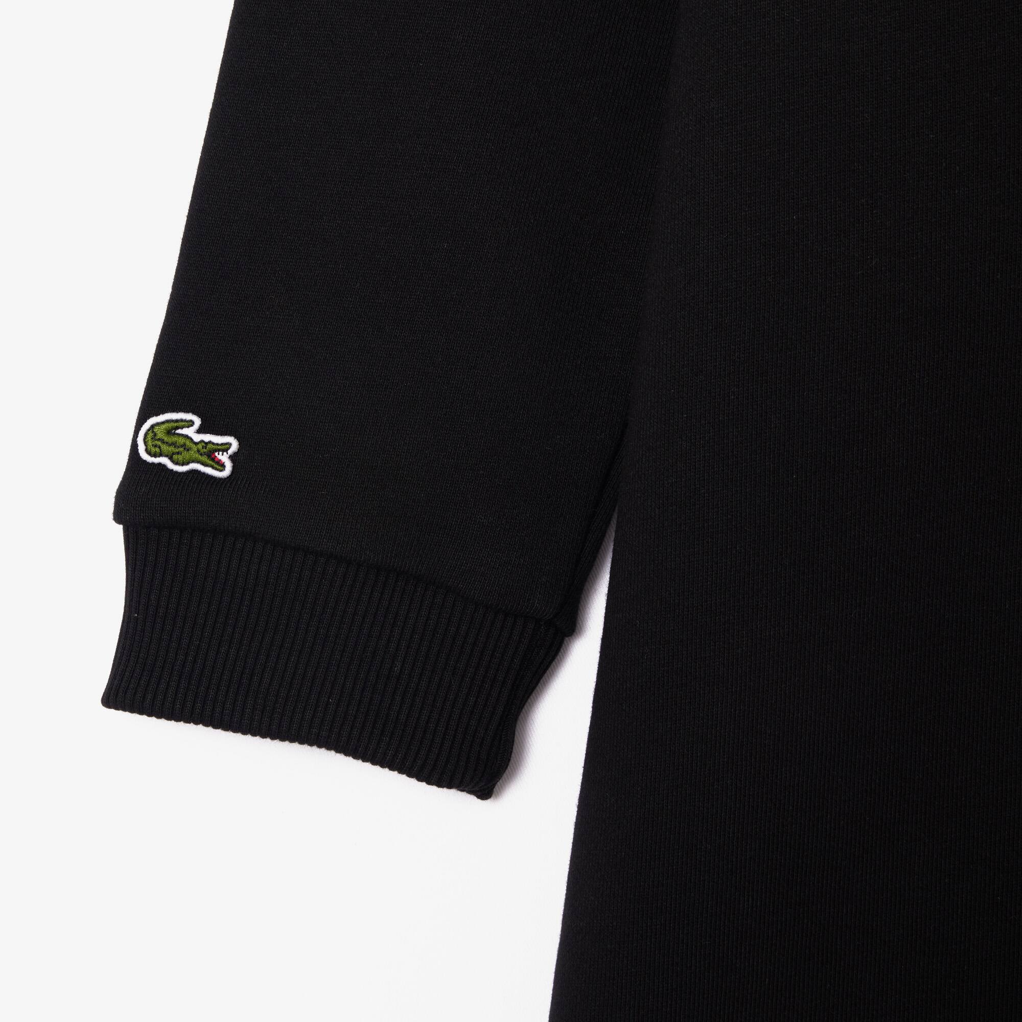 Robe sweatshirt à capuche en molleton de coton Pantalons & Robes - Noir - Lacoste - Fille