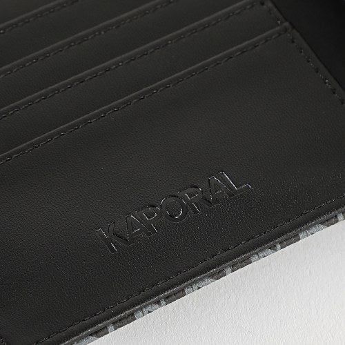 Portefeuille Ikons Gris Noir