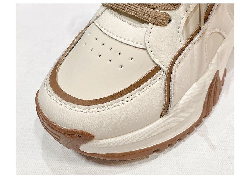 Inocha - Chunky sneakers van imitatieleer met kleurvlakken