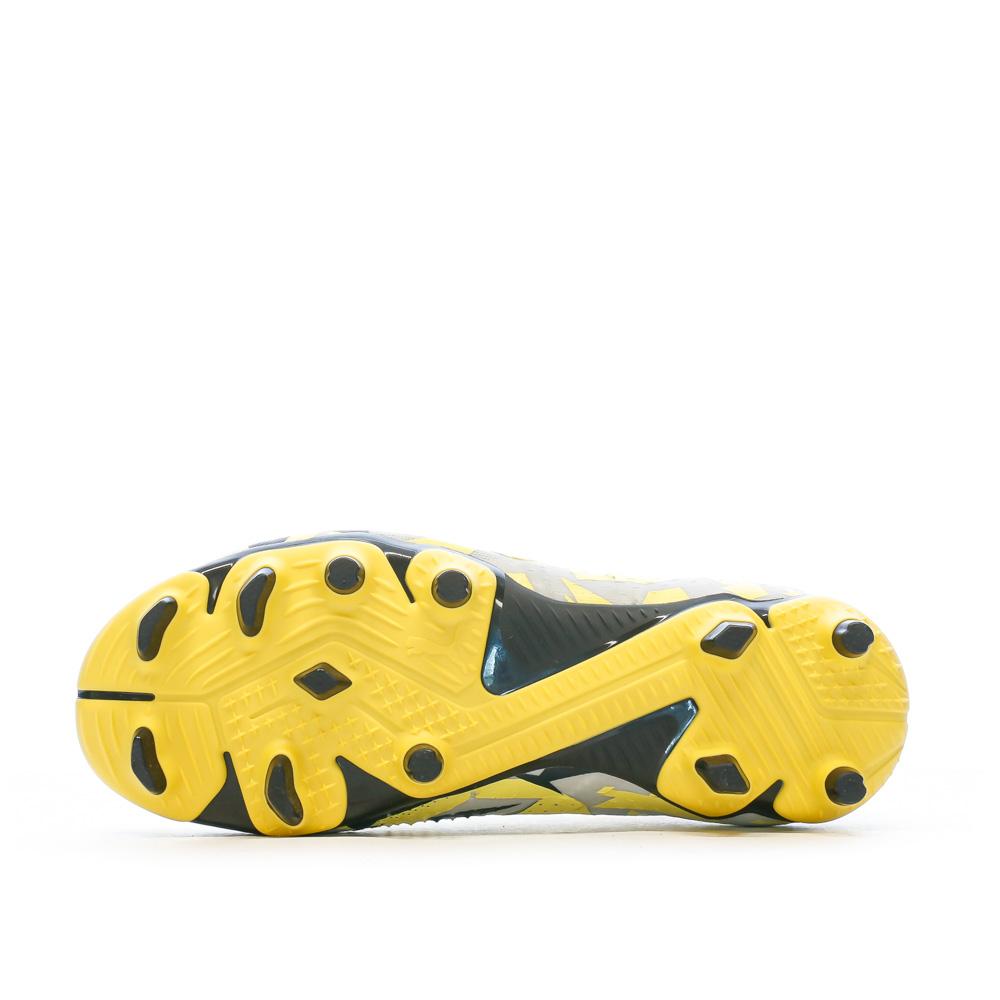 Puma Chaussures de foot Gris/Jaune Enfant Puma Future Match FG