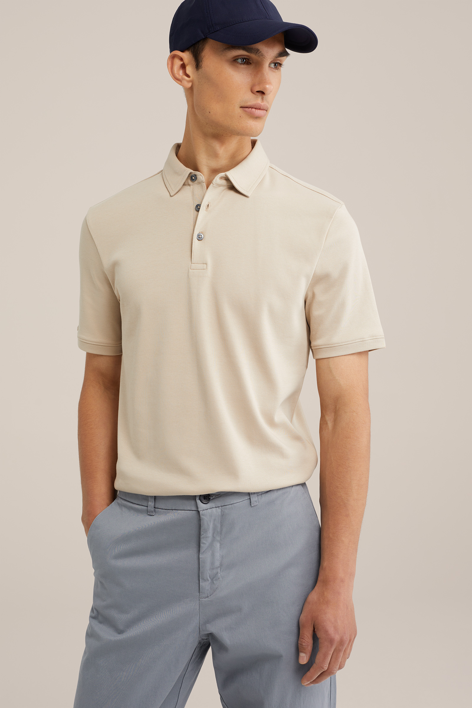ultra soft polo WE Fashion Lichtbruin