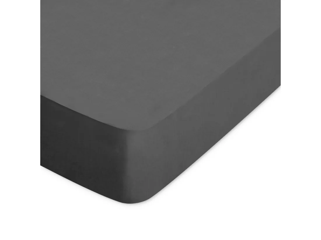Drap housse uni 120x190 cm bonnet 30 cm coton ALTO Manhattan