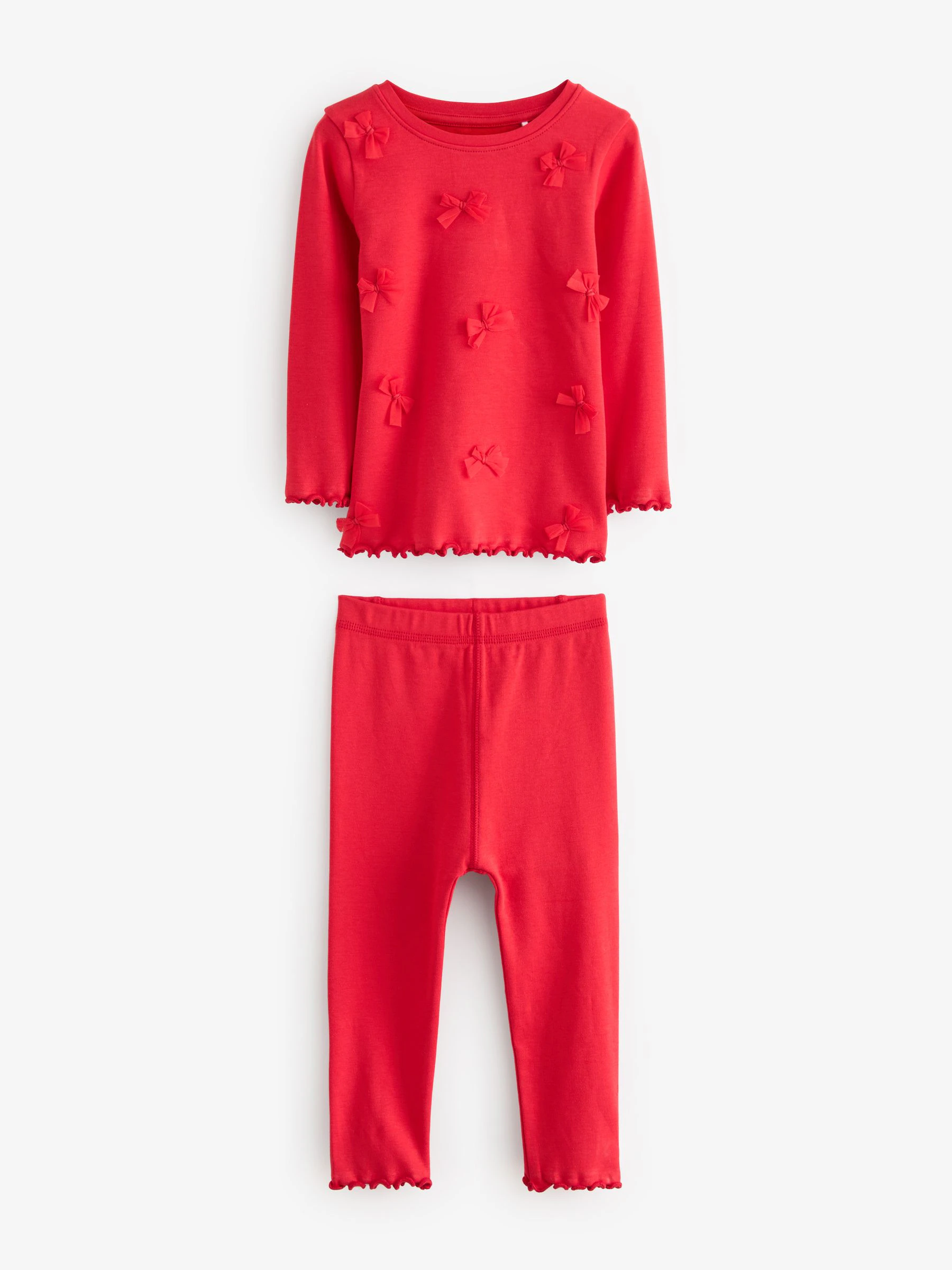 Rode strik/Hart - Verpakking van 3 knusse pyjama's (9 mnd-16 jr)