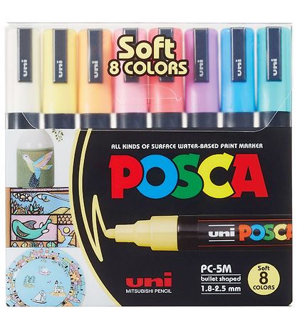 Posca Filzstifte - PC-5M - 8 st. - Gedämpfte Farben