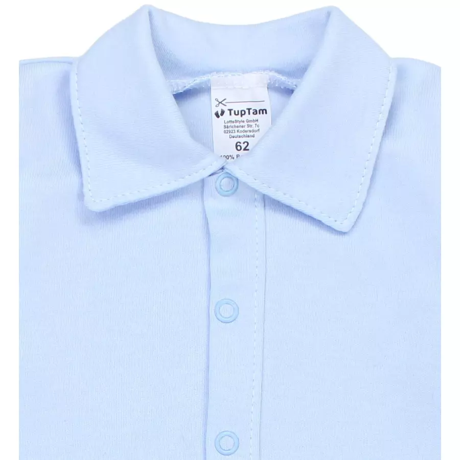 TupTam Baby Jungen Langarm Kurzarm Body mit Kragen blau