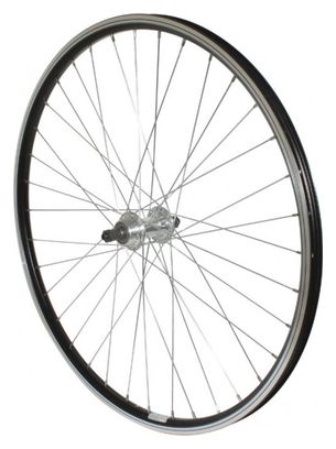 Roue vtt 26  p2r arriere alu noir double paroi moy alu roue libre 7-6v. blocage