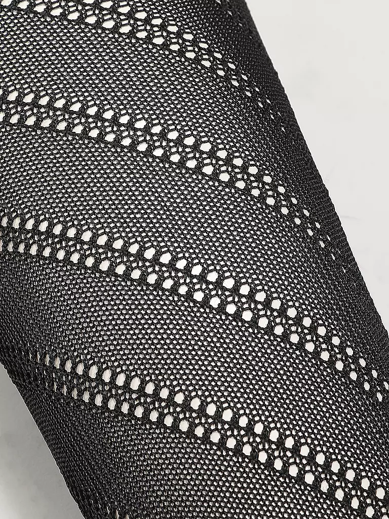 KUNERT Kniestrümpfe DIAGONAL CROCHET schwarz