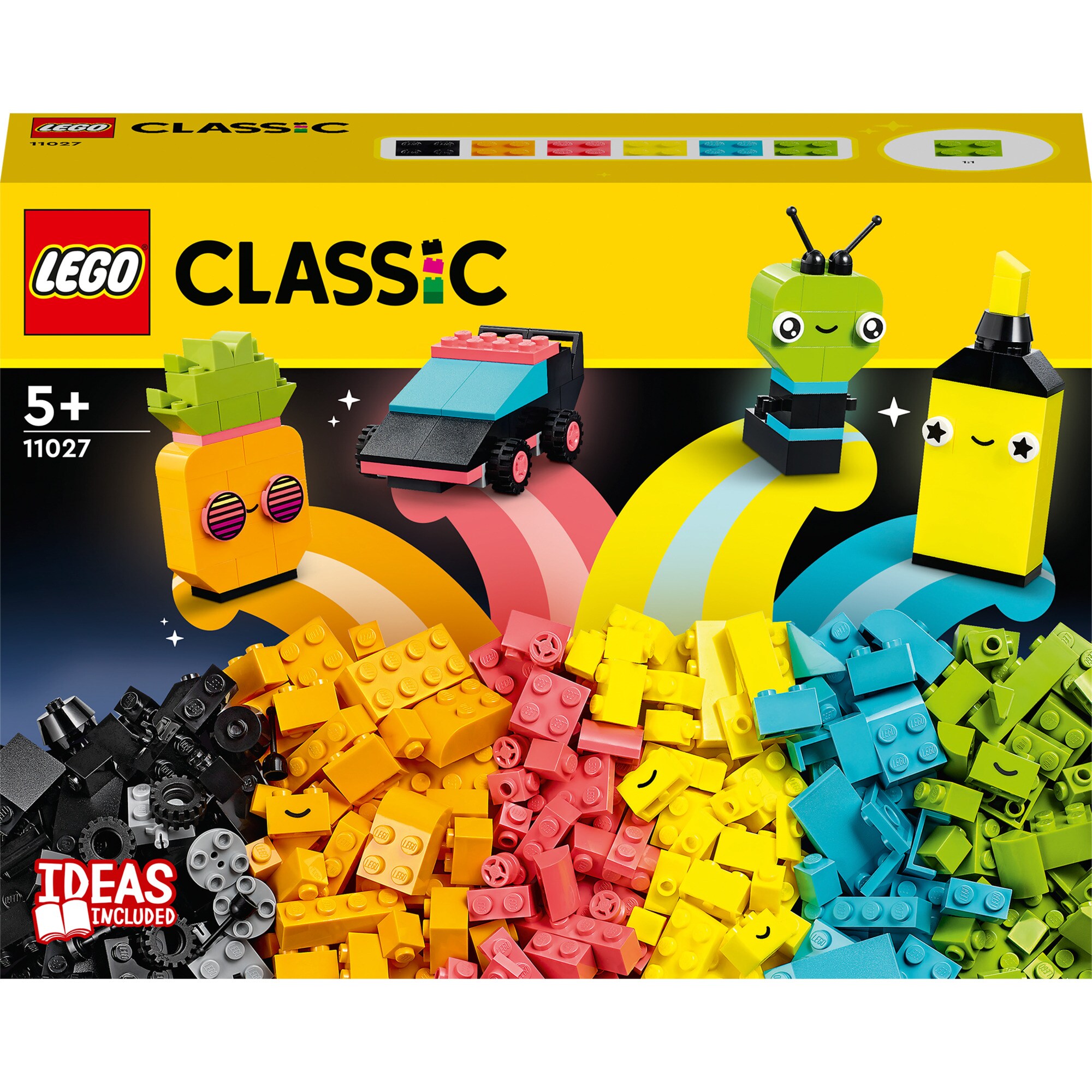 LEGO Konstruktionsspielzeug Classic Neon Kreativ-Bauset