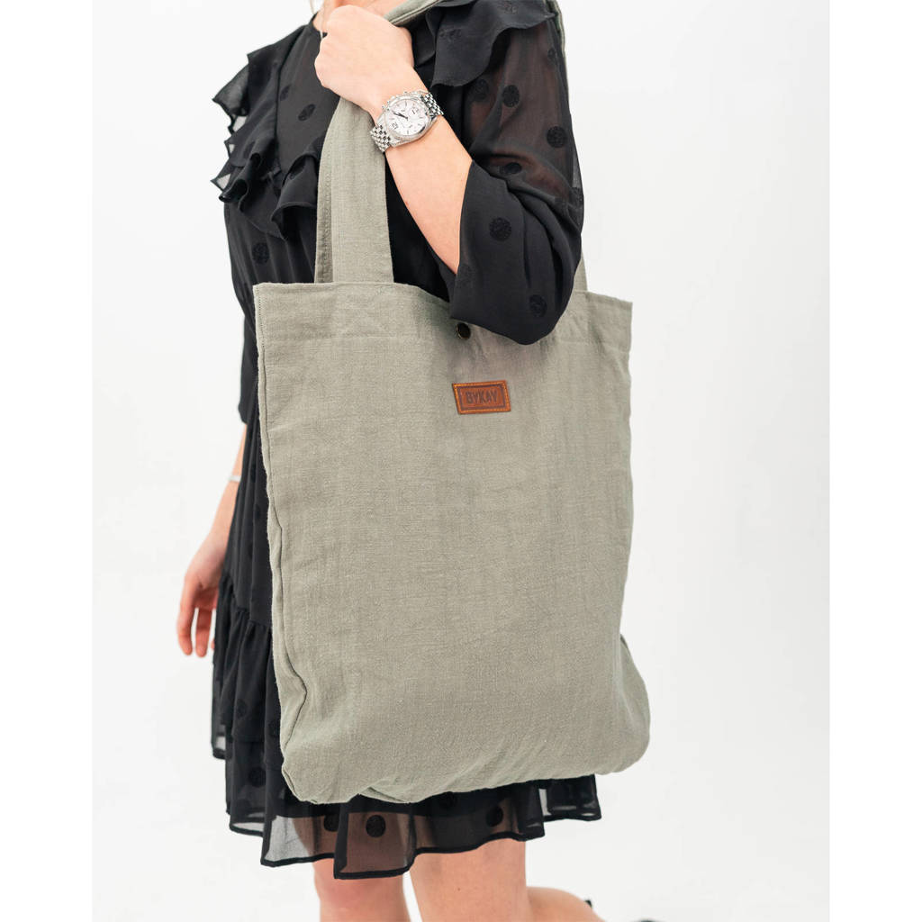 Mom Bag luiertas Linnen Hunter Green