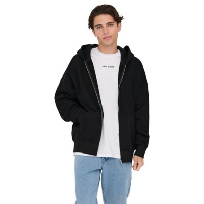 Sweatshirt zippé à capuche homme Onsdan Life Rlx Heavy ONLY AND SONS