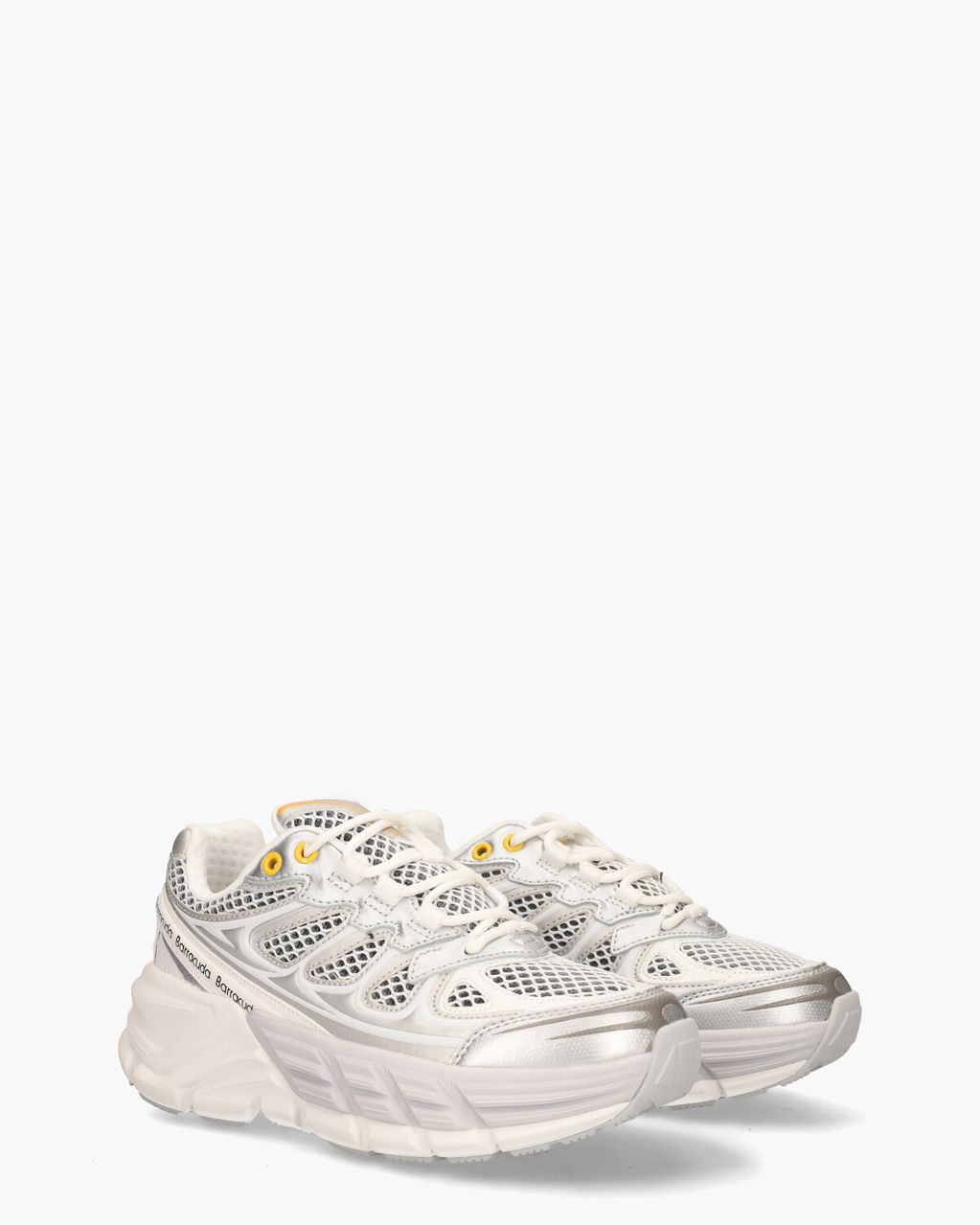 Barracuda Round-One Wit/Zilver Damessneakers