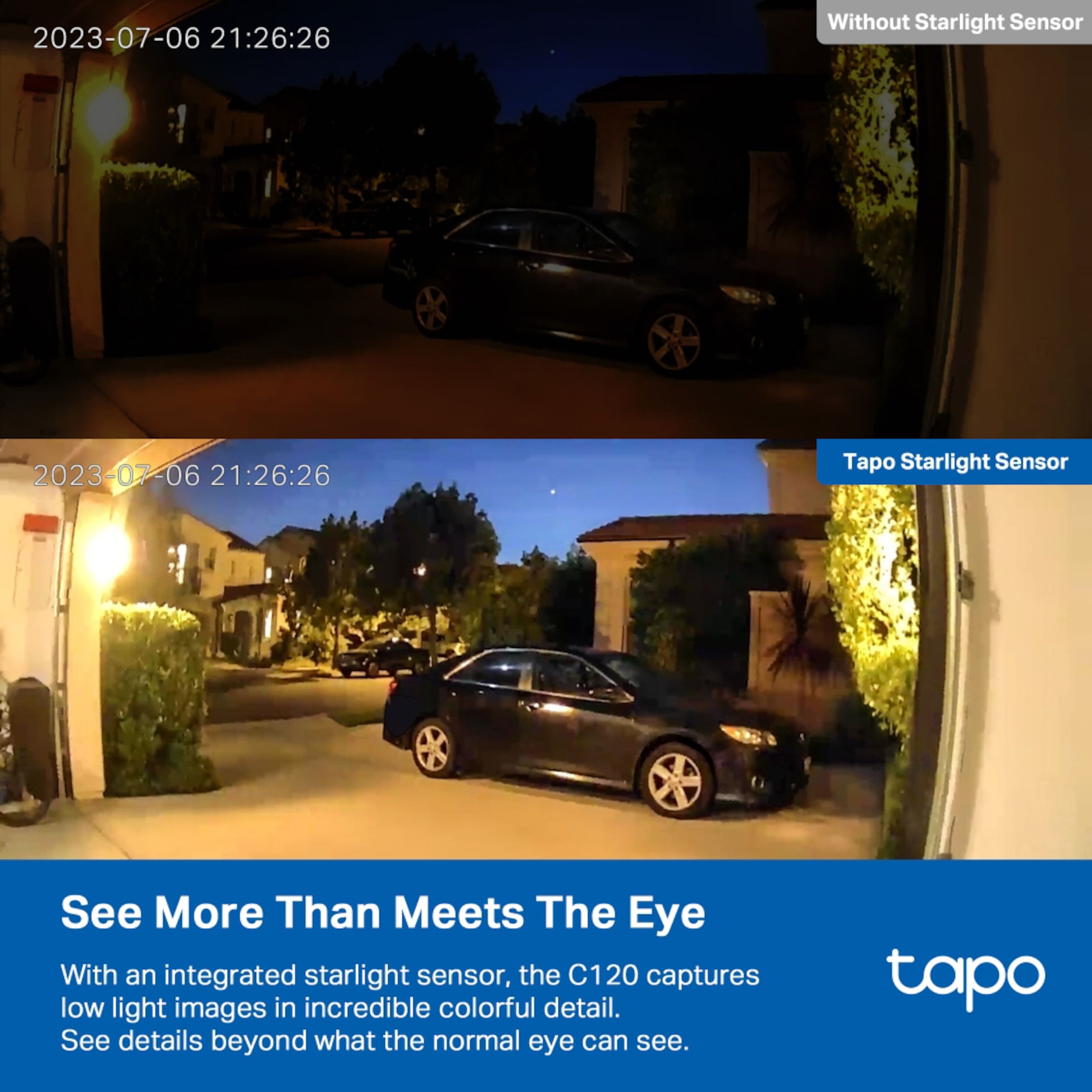 TP-link Tapo C120 Overvåkingskamera for utendørsbruk