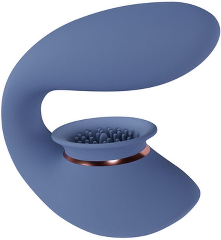 Twitch 3 - Rechargeable Vibrator and Suction - Blue/Grey