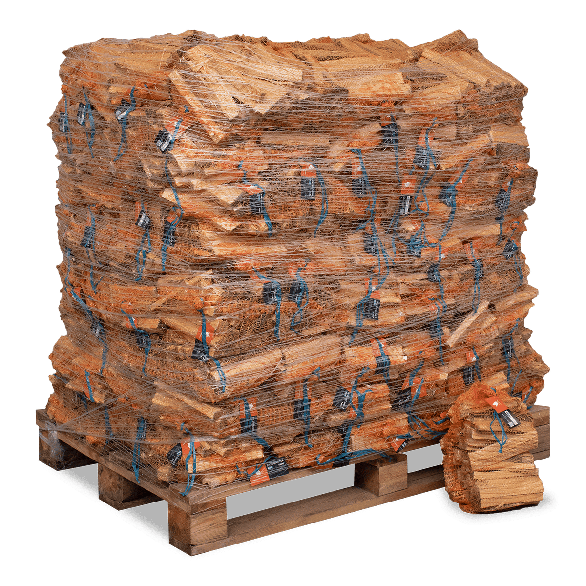 Heizfuxx Aanmaakhout Blauw 18 cm 20 kg x 9,6 zak 192 kg pallet Zachthout Aanmaakhout Aanmaakblokjes