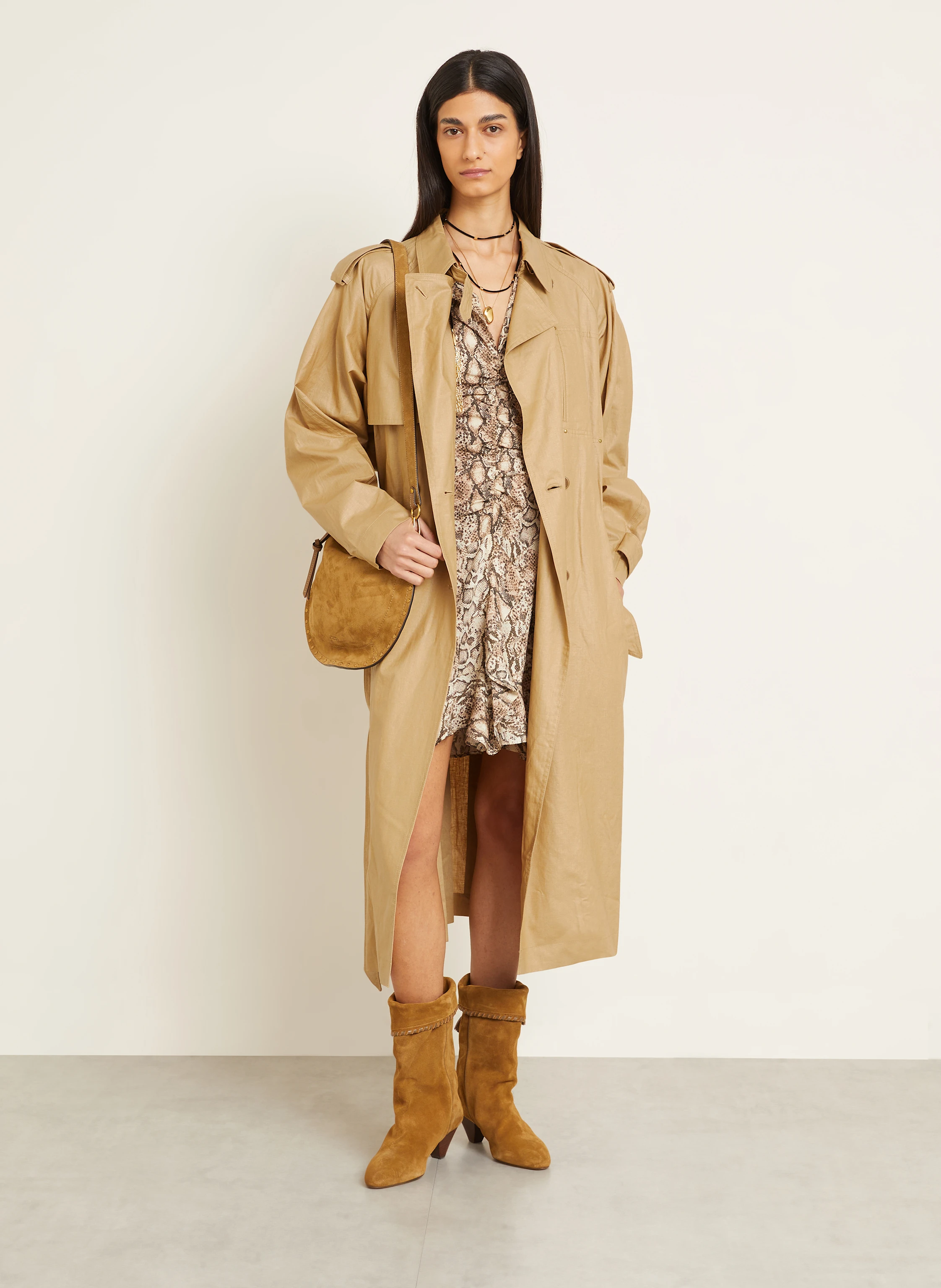 ISABEL MARANT Trenchcoat FREANNE mit Leinen