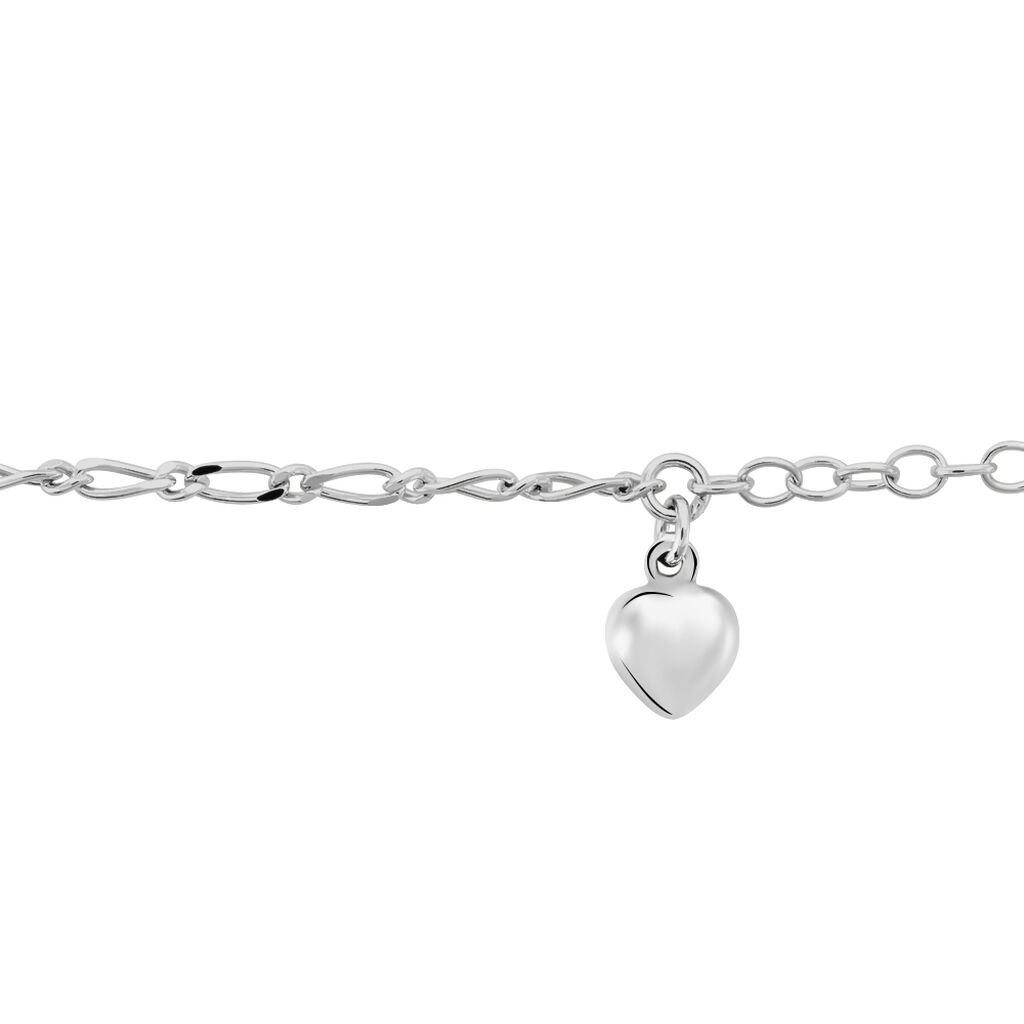Chaîne De Cheville Laurelyn Maille Alternee 1/1 Argent Blanc