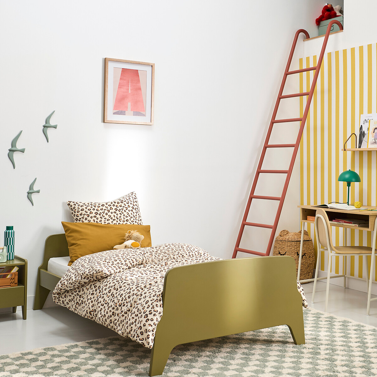 LA REDOUTE INTERIEURS<br>Cama retrô vintage, individual, Adil