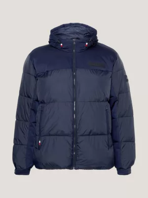 Jaqueta puffer Plus TH Warm com capuz, estilo Nova York
