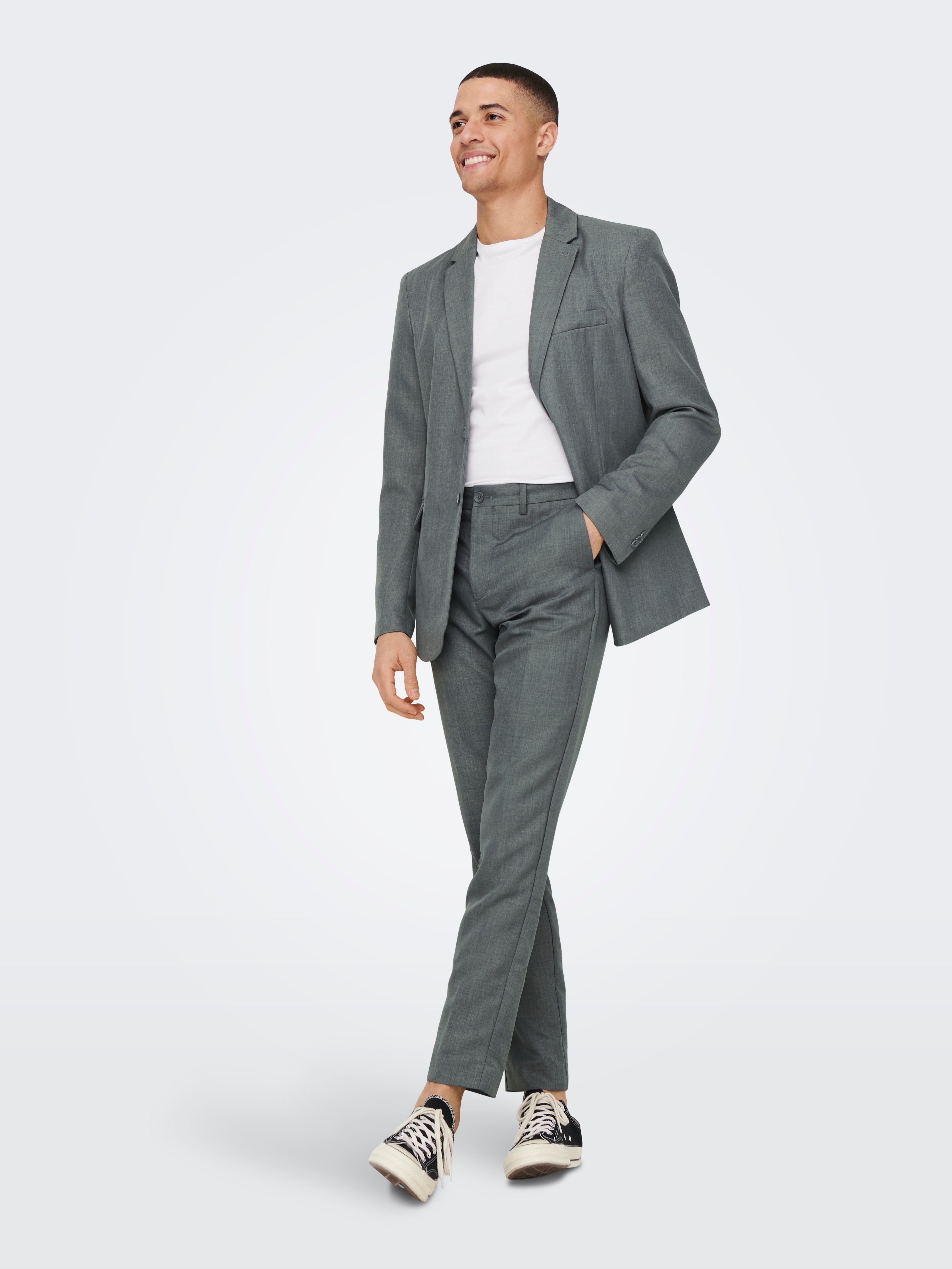 ONSEVE Anzughose Medium Grey Melange