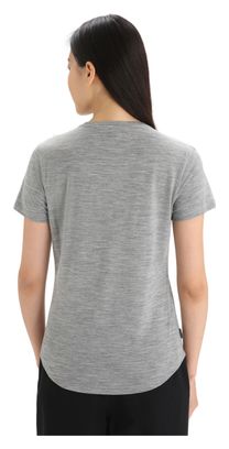 T-shirt Manches Courtes Femme Icebreaker Sphere II Mérinos Gris
