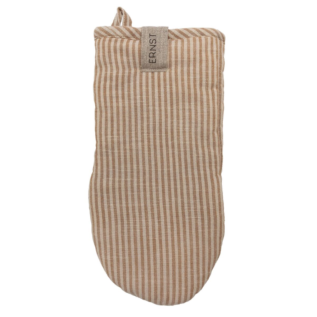 Grillvott stripete, karamell/beige