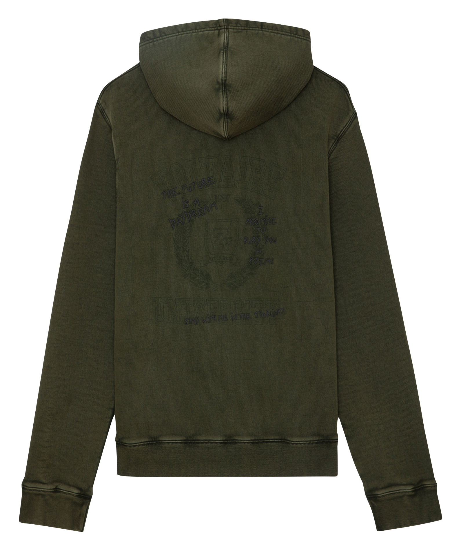 SONNY - Sweat à capuche droit en coton bio | Vert