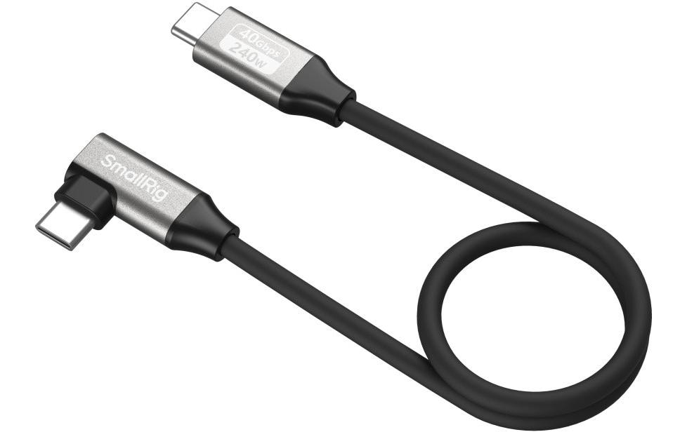 Kabel Data 35 cm USB Type-C - USB Type-C, 0.35 mGerade auf abgewinkeltes USB-C-Datenkabel