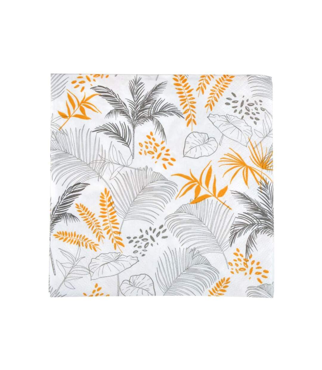 Paris Prix - Lot De 20 Serviettes En Papier exotic Mood 33x33cm Moutarde