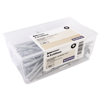 GAMMA schroef universeel platkop verzinkt 4.5x60 mm 100 stuks