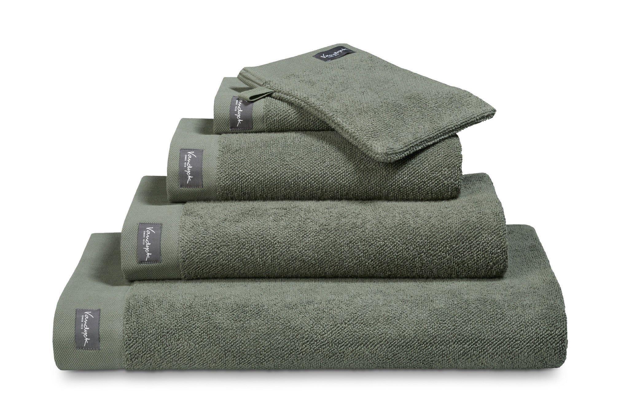 Gastendoek Home Uni Olive | Groen | Katoen