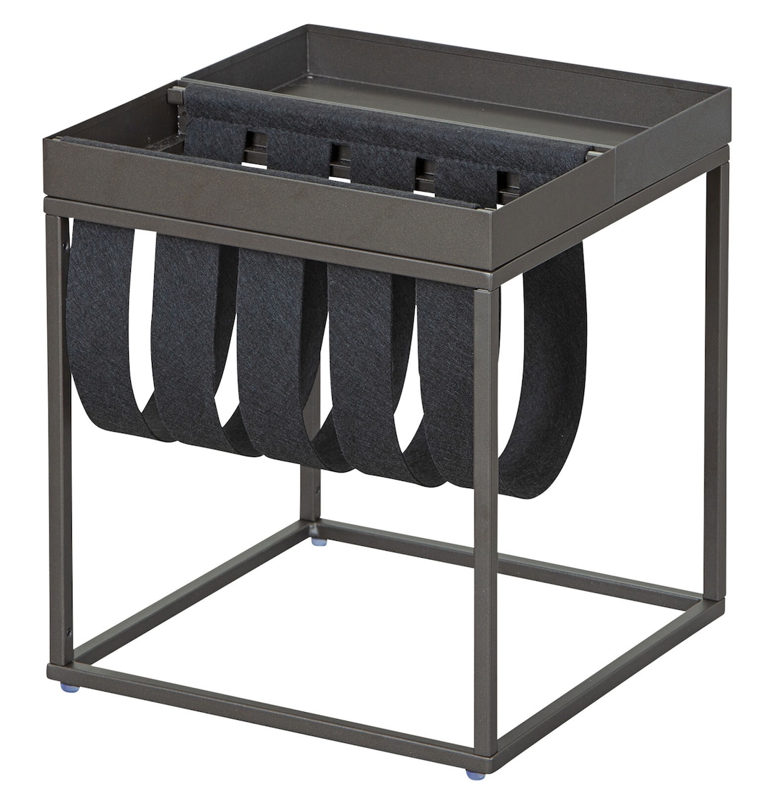 Beistelltisch Till MAGAZIN 35 x 40 x 35 cm Metall Anthrazit