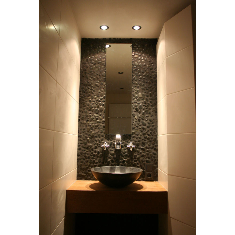 Terre d'Azur Black Sumatra kiezel mozaiek 30x30