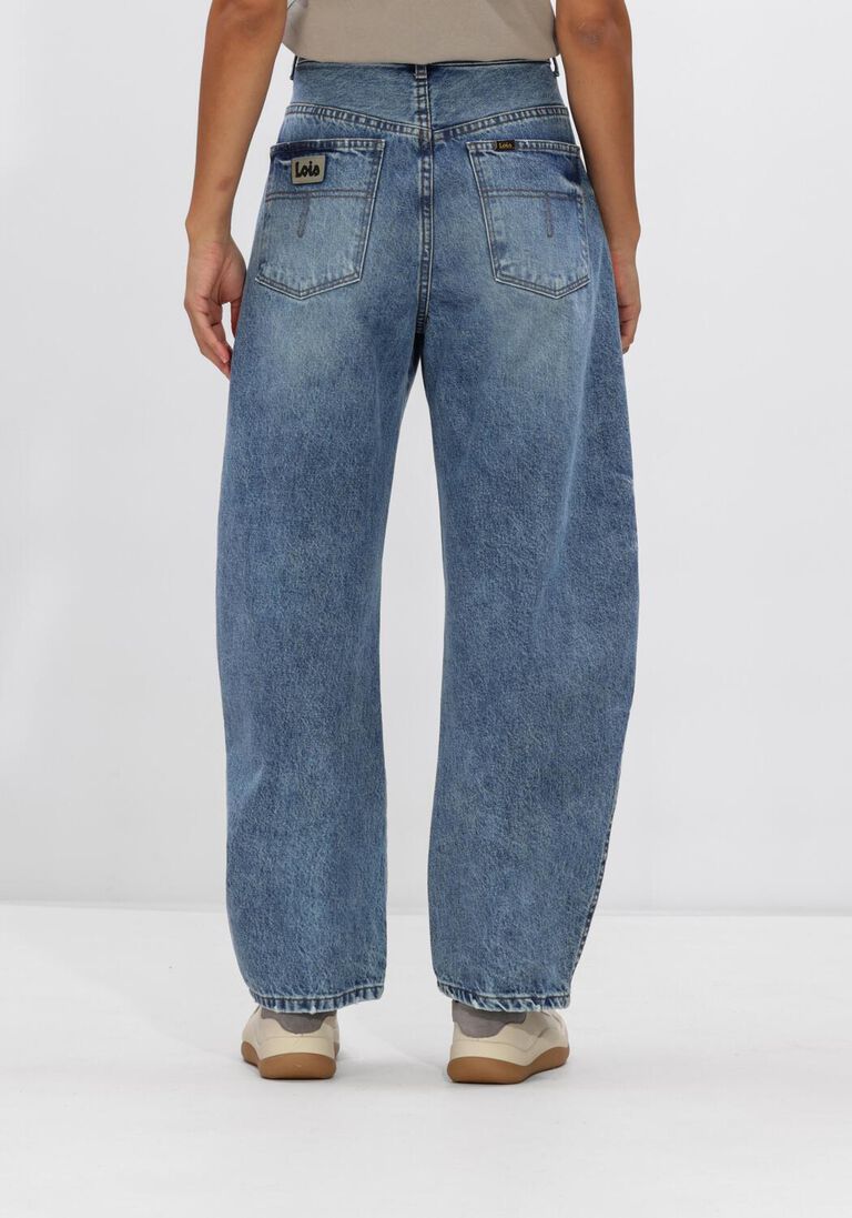 donkerblauwe lois jeans mom jeans dali