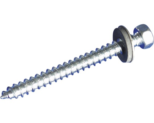 Gutta roestvrijstalen schroeven met neopreen ring 6,5 mm x 64 mm Verpakking = 20 stuks