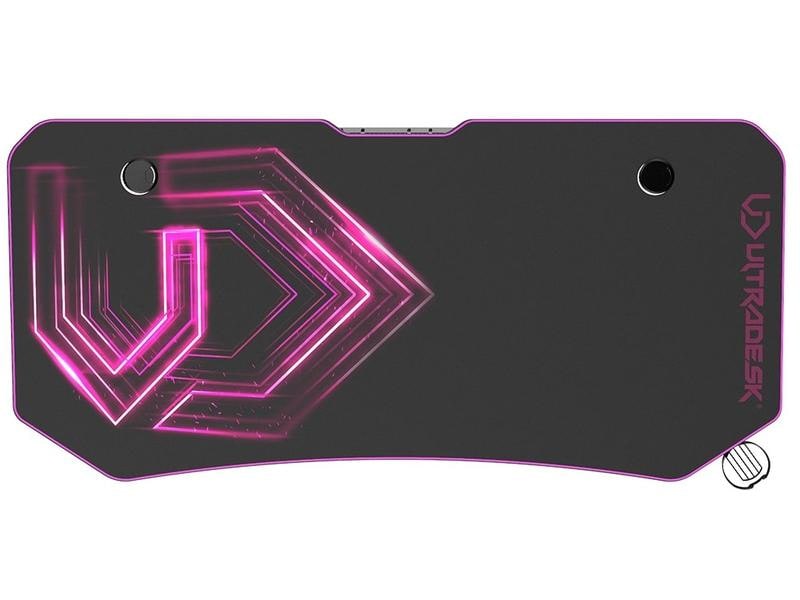 Ultradesk Gaming Tisch Frag XXL Pink Stabiler Gaming-Tisch für bis zu drei Monitore