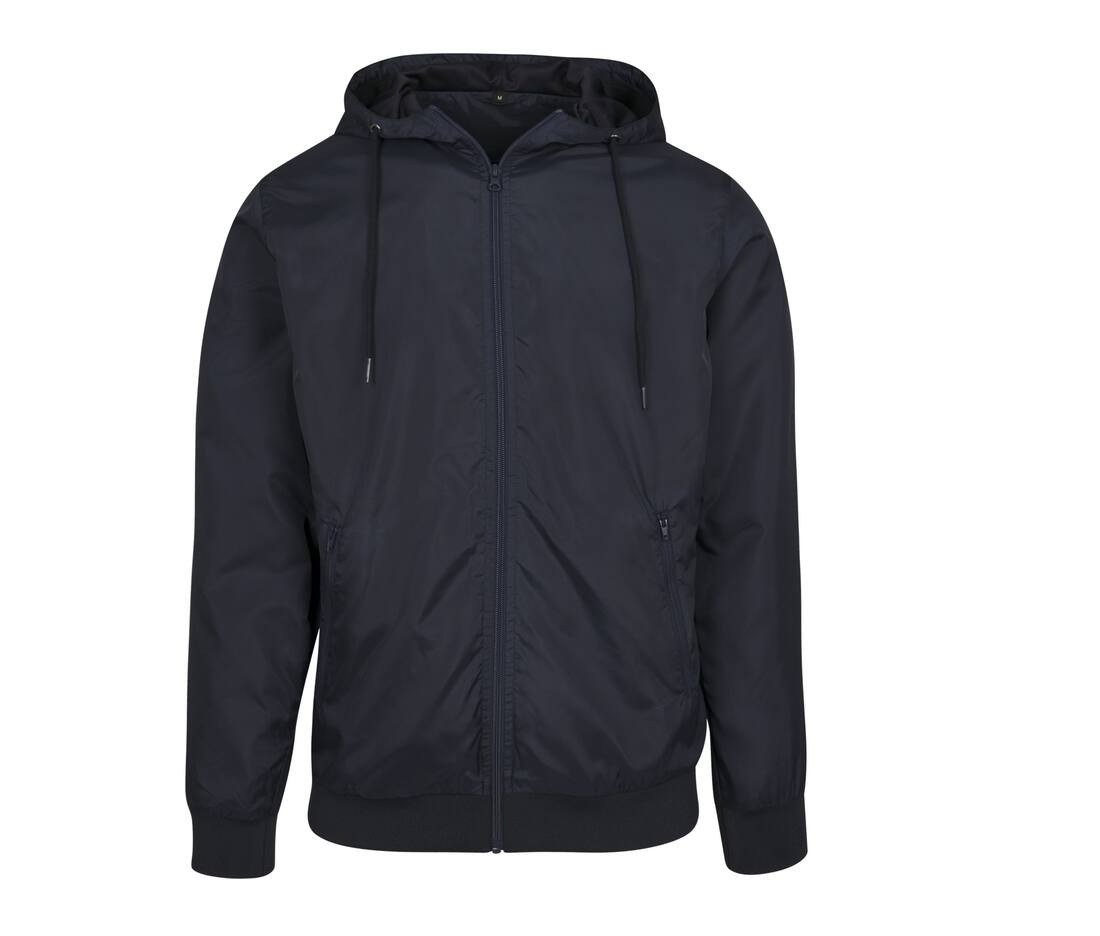 BUILD YOUR BRAND BY016 - Veste Coupe-Vent Élégante et Fonctionnelle pour Hommes
