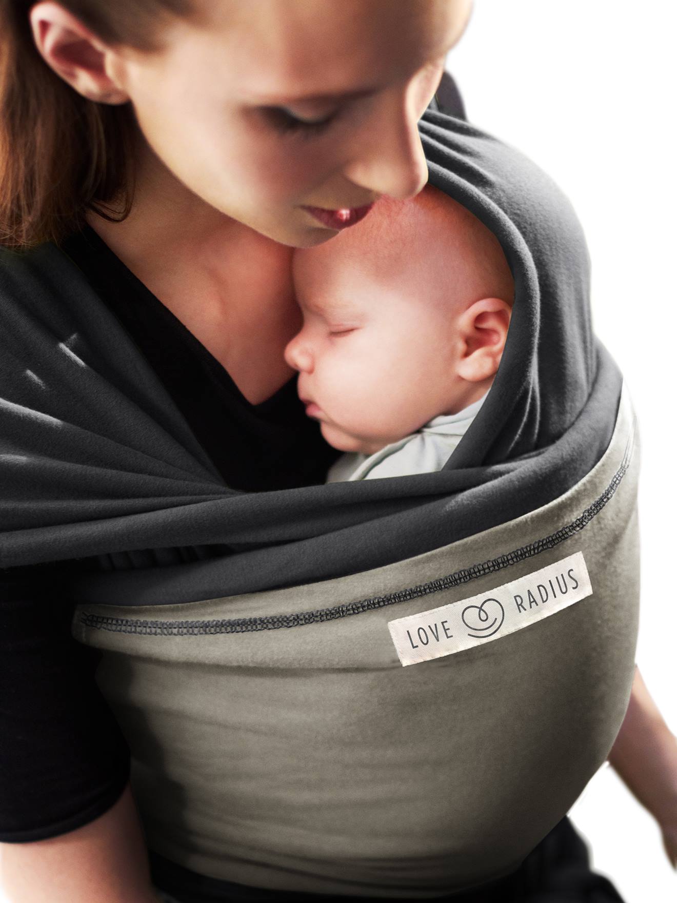 Porta-bebês L'originale LOVE RADIUS by JE PORTE MON BEBE liso cinza escuro