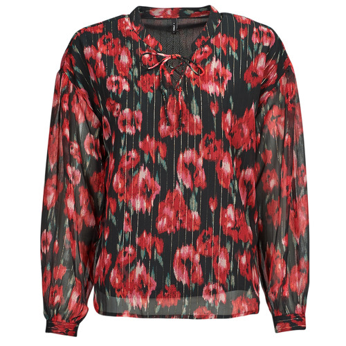 Only - ONLMARISE LUREX L/S STRING TOP CS PTM - Rouge