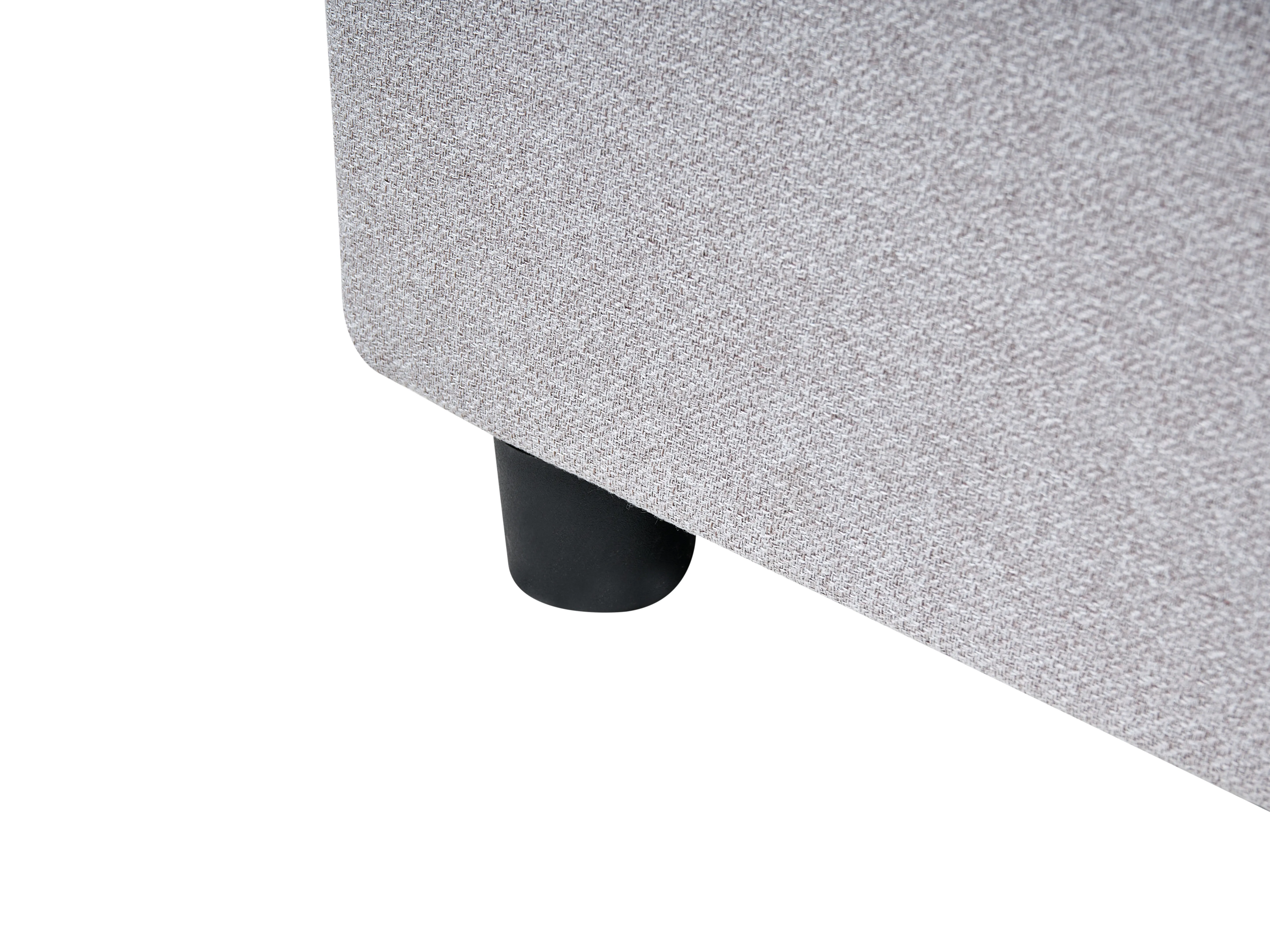 Bed met opbergruimte zonder hoofdbord Stof PRADES 180 x 200 cm Lichtgrijs