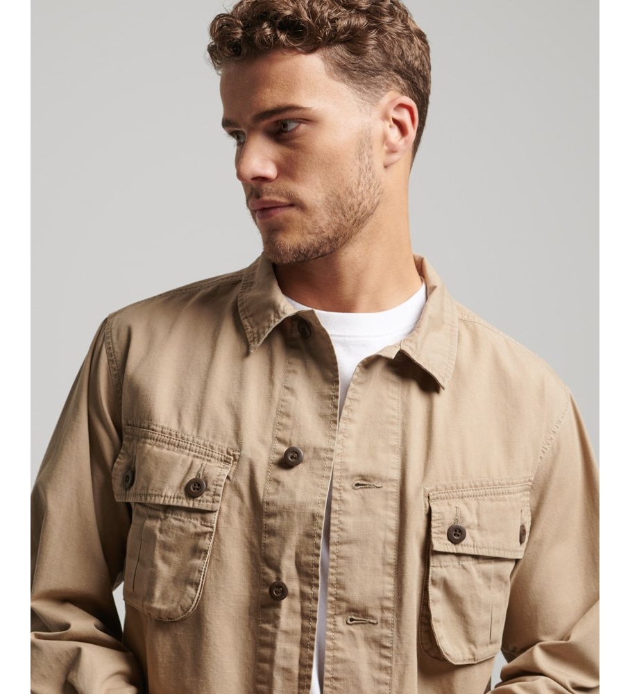 Camisa de combate Superdry Vintage Logo marrom