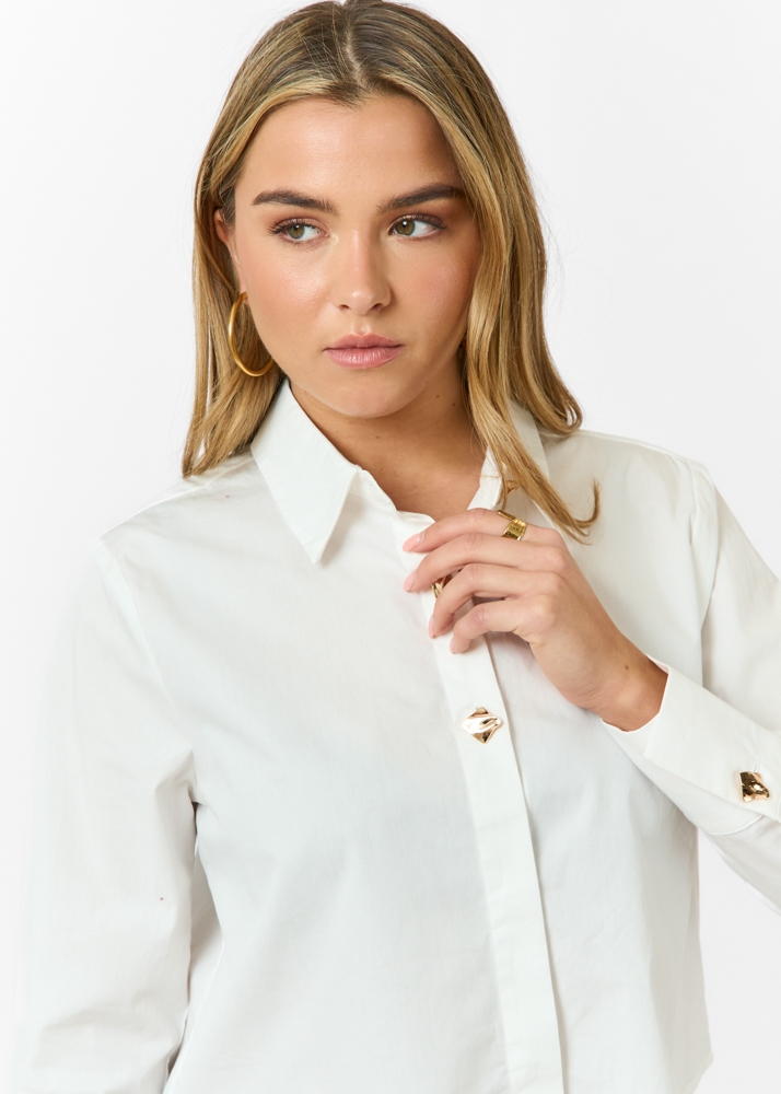 Lina cropped blouse wit