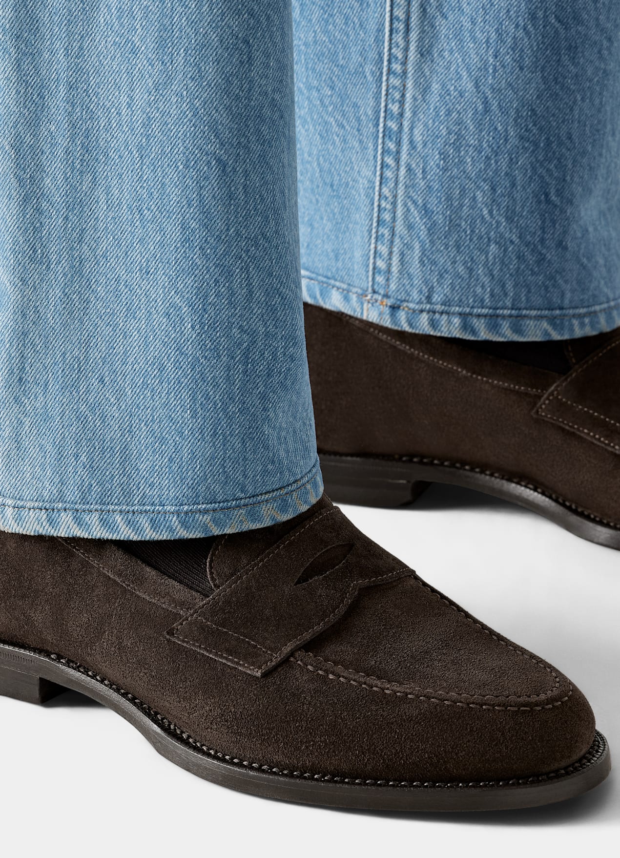 Mocassins Penny marron foncé - Fabrication italienne