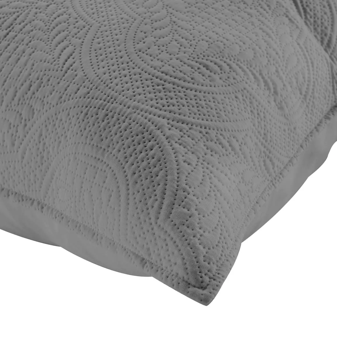 Housse de coussin carrée microfibre (40 x 40 cm) Romane Gris anthracite