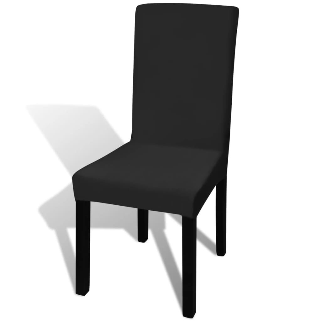 vidaXL Stretchstoelhoezen, 4 stuks, zwart