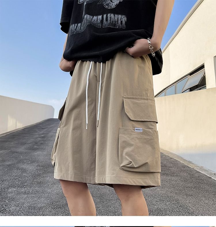 Leyangidy - Lage Cargo Shorts met Trekkoord