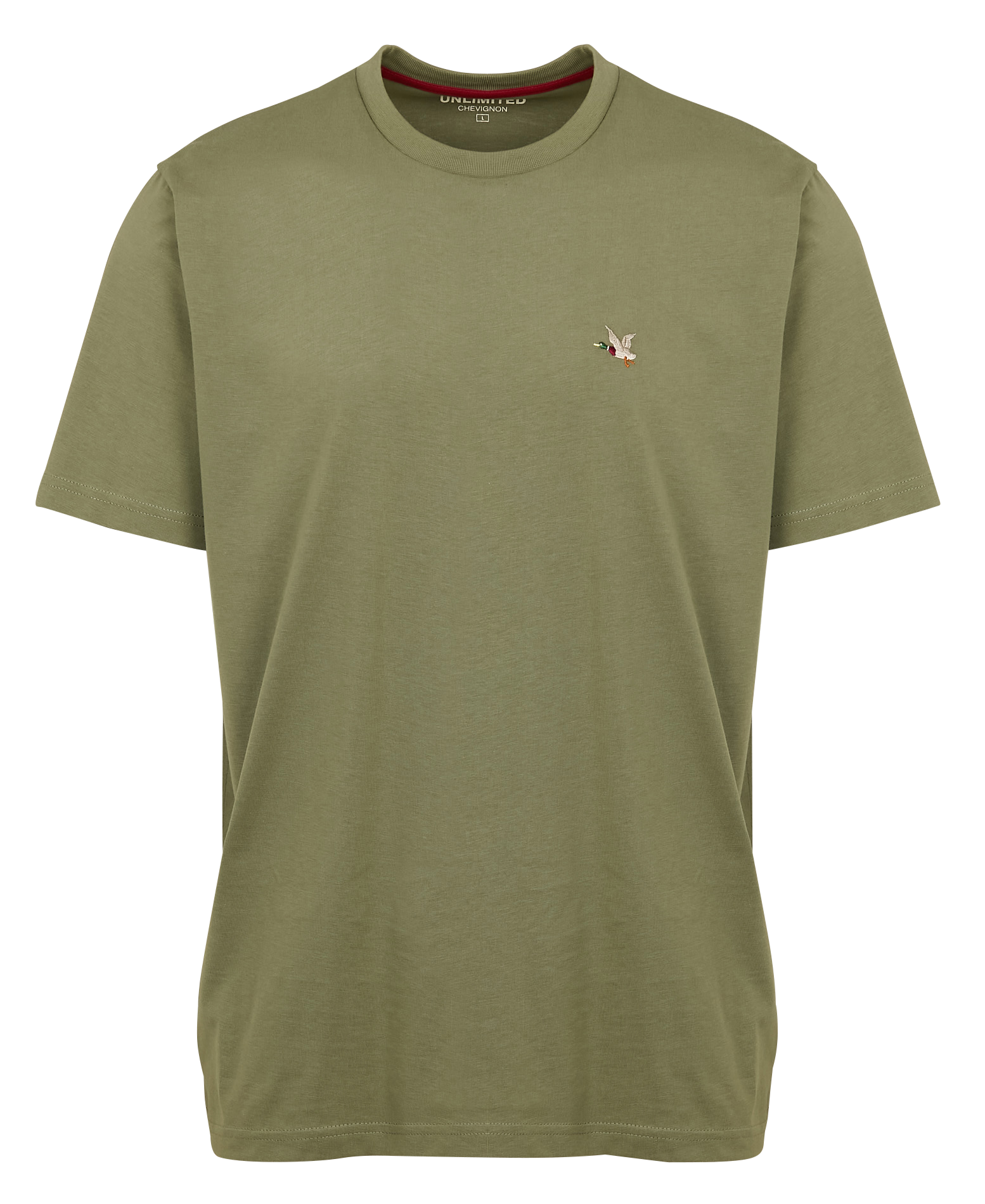 Tee-shirt droit sérigraphié en coton | Vert