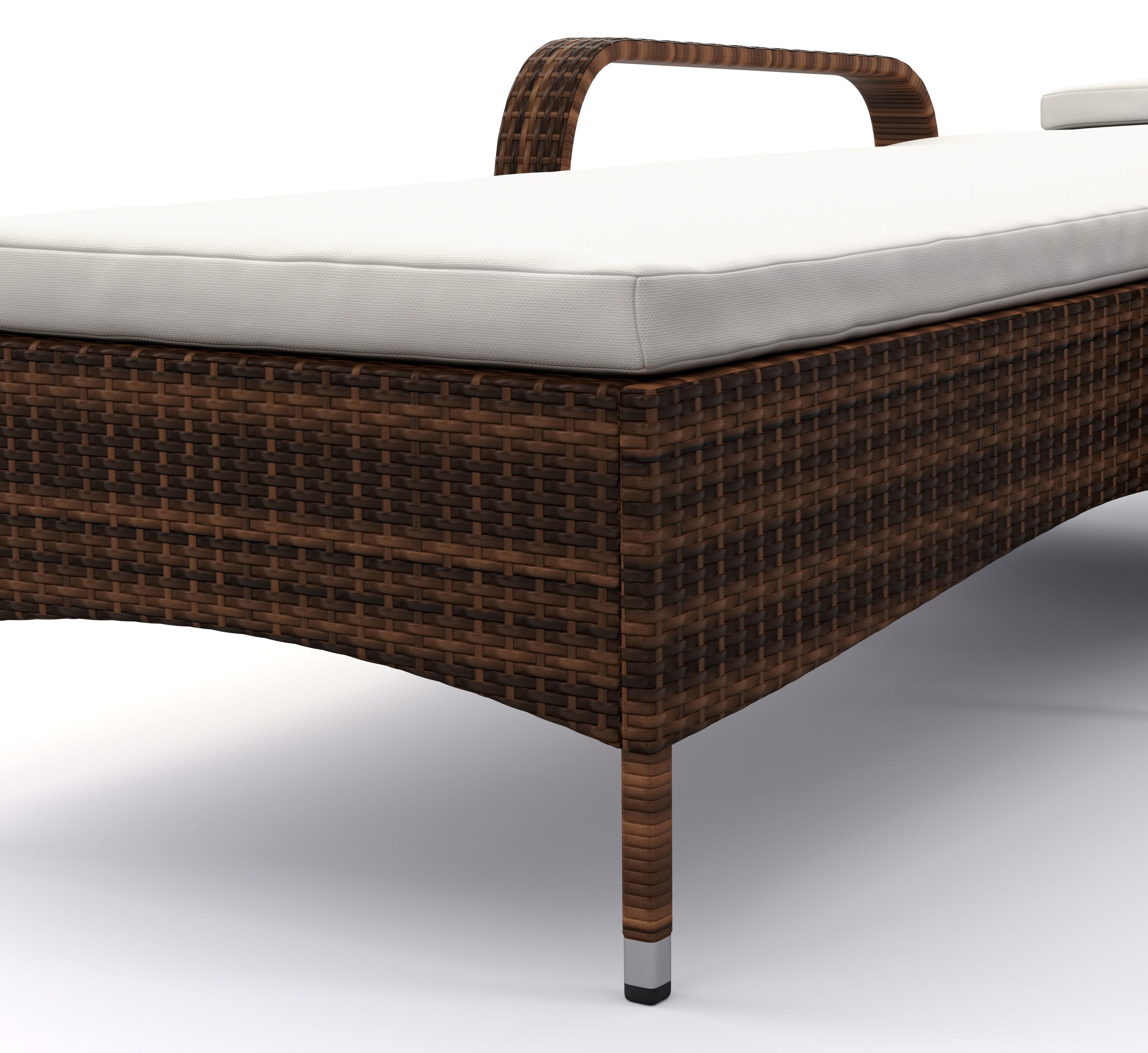 Liegestuhl Rattan MAYA braun