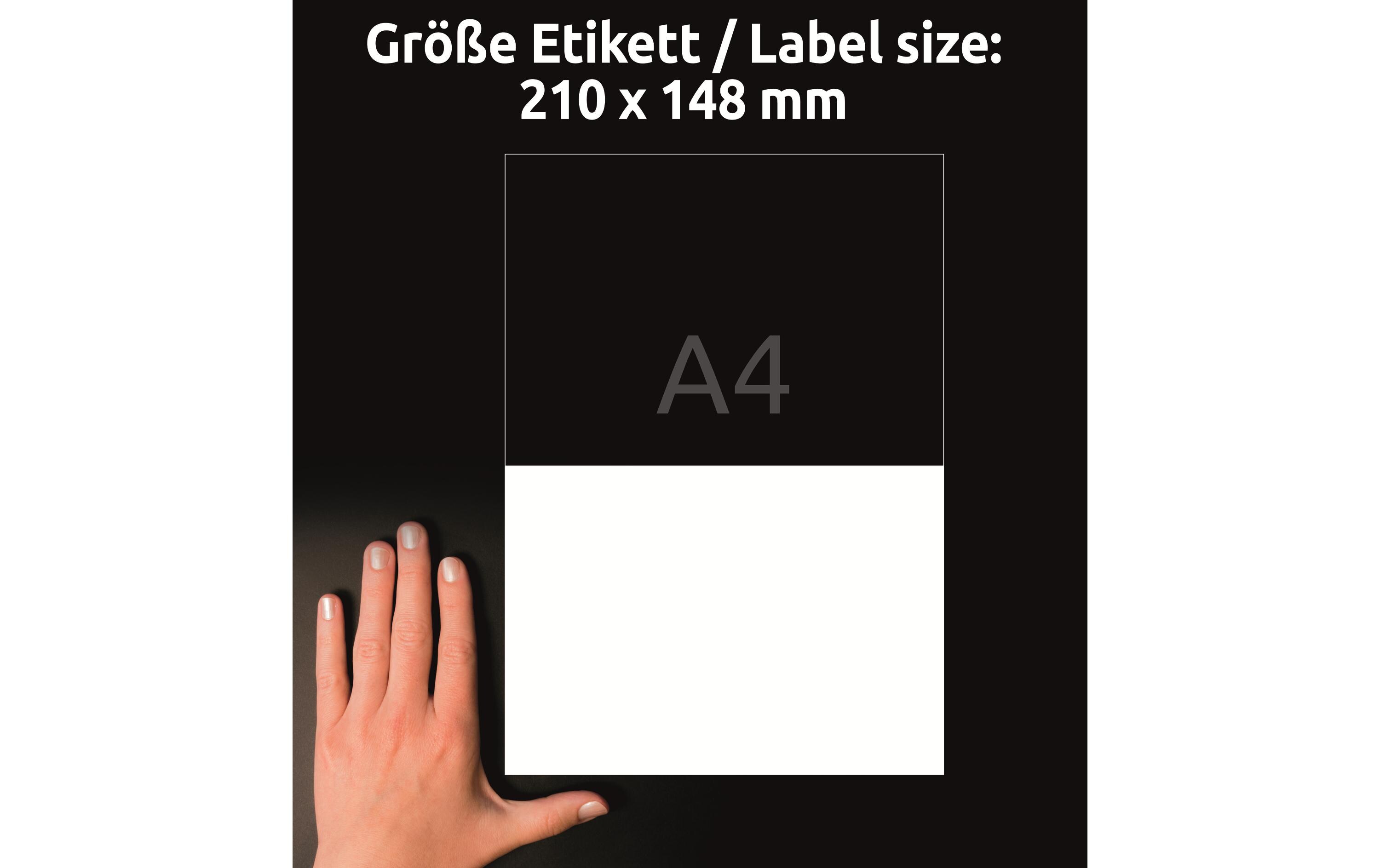 Universal-Etiketten 3655 210 x 148 mm, 220 BlattWeisse Aufkleber, permanent haftend