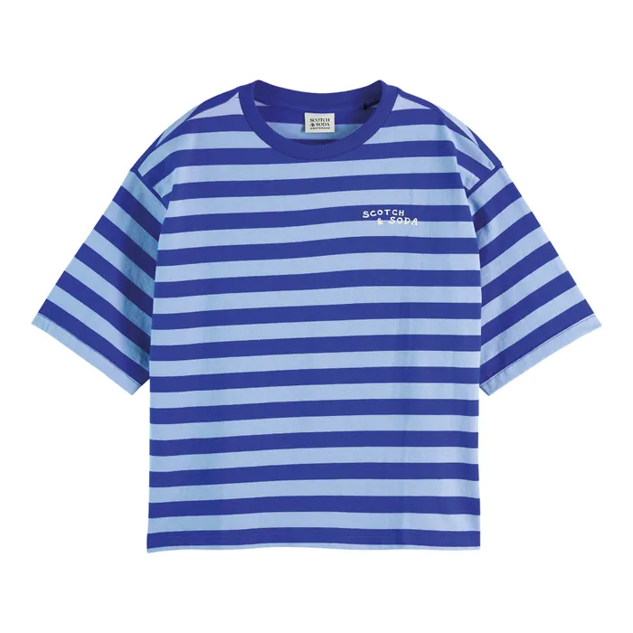 Scotch & Soda Striped Cropped Shirt Dames