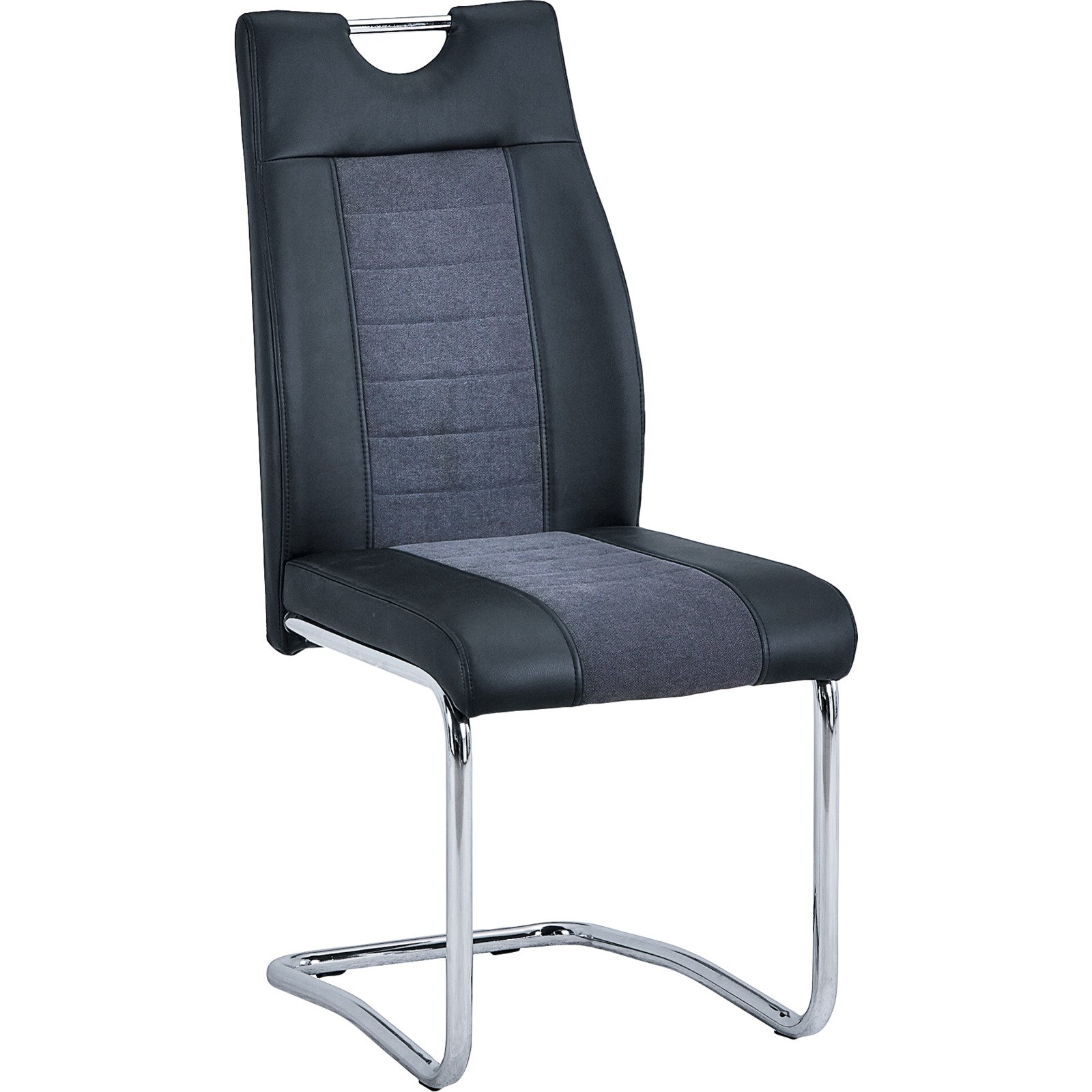Stuhl Brantford Stoff schwarz